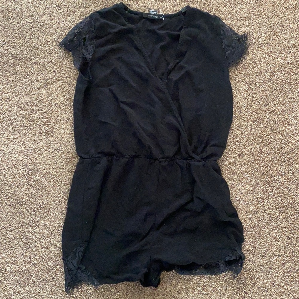 Black short romper